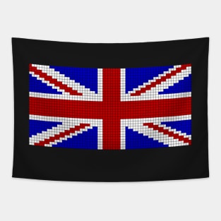 8 bit Union Jack Tapestry