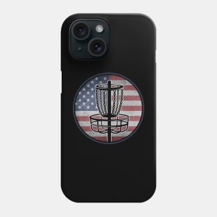 Funny Disc Golf Player USA American Flag Phone Case