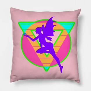 Retro 1980s Fairy Aesthetic Art Pillow