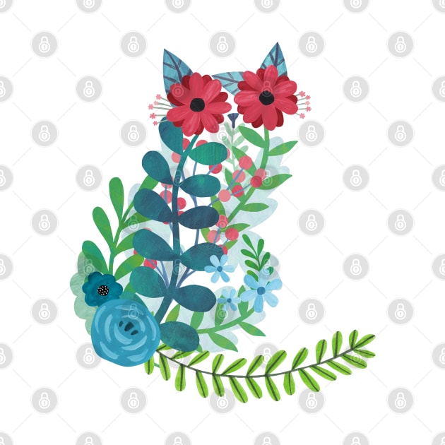 Flower cat 2 by Planet Cat Studio