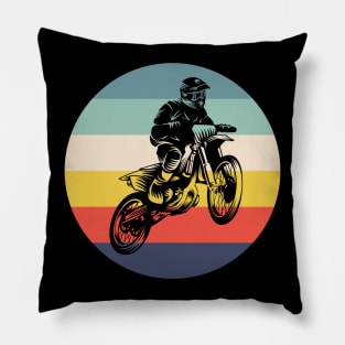 Retro Motocross Pillow