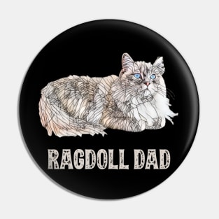 Ragdoll Dad Father's Day Gift Pin