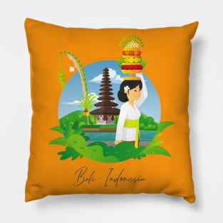 Once upon a time in paradise - Bali Denpasar Kuta Beach Pillow