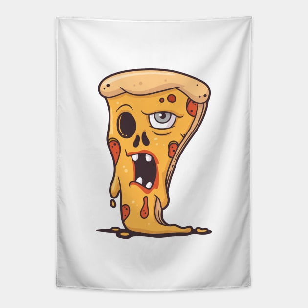 Zombie Pizza Tapestry by zoljo