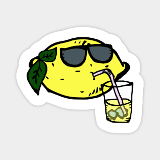 Lemon drinking lemonade Magnet