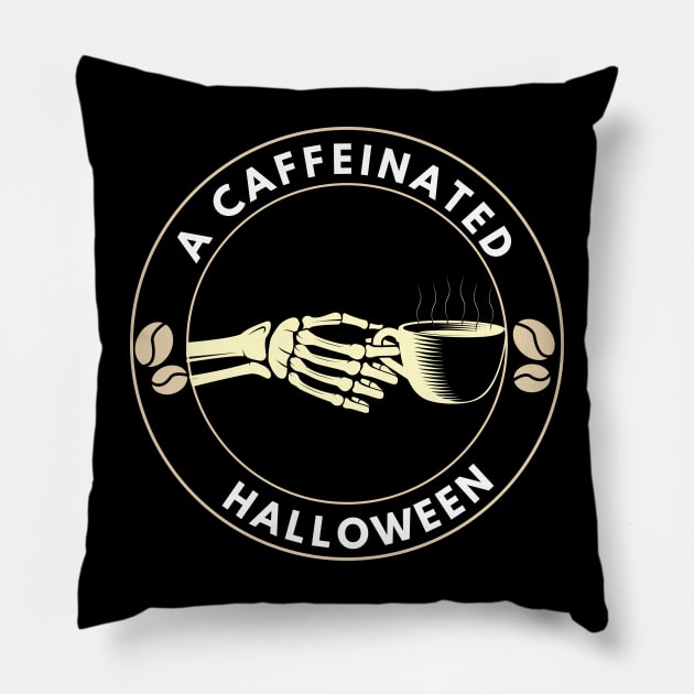 A Caffeinated Halloween Pillow by NICHE&NICHE
