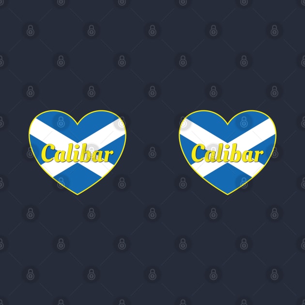 Calibar Scotland UK Scotland Flag Heart by DPattonPD