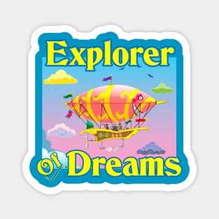 Steampunk Dirigible Explorer of Dreams Magnet