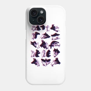 shadow puppets vintage 3d anaglyph style Phone Case