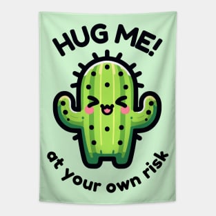 Cactus - Hug Me At Your Own Risk - Funny succulent Tapestry