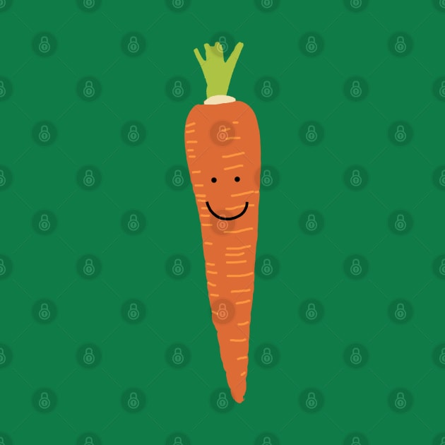 Happy Carrot Smiley Face by ellenhenryart