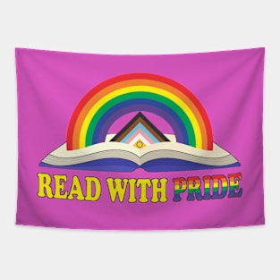 Read with Pride with Inclusive Rainbow Tapestry