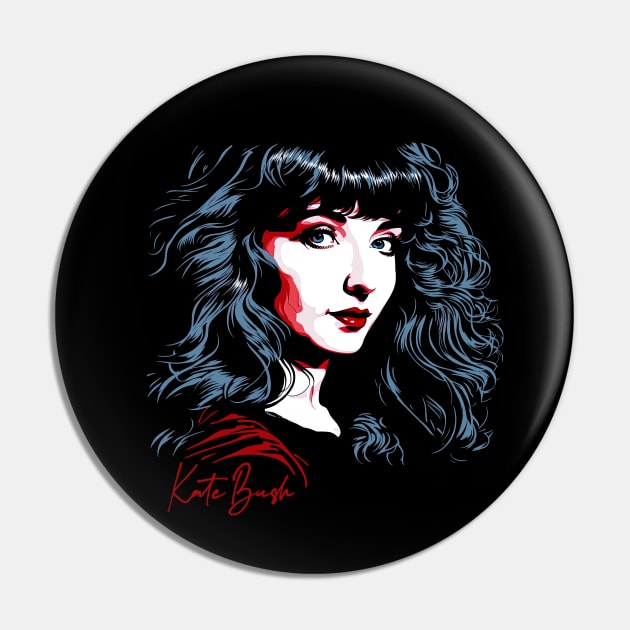 Kate Bush - 80s Retro Design Pin by DankFutura