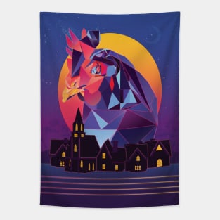 Vaporwave Chicken Low Poly Tapestry