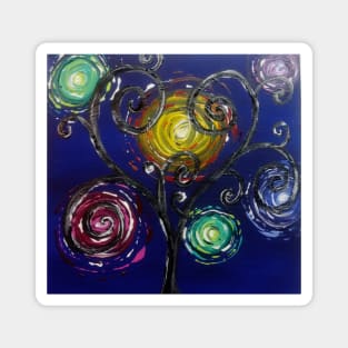 Swirly Trees Magnet