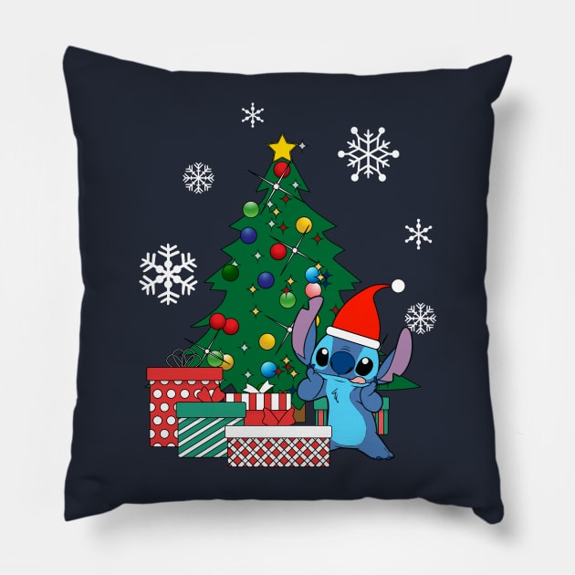 Stitch Christmas Tree Lilo And Stitch Pillow by Nova5