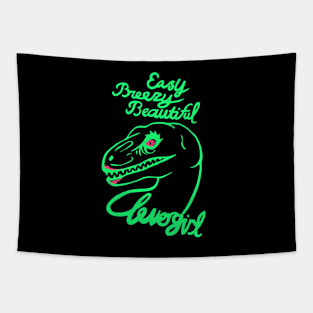 EASY BREEZY BEAUTIFUL, CLEVER GIRL VELOCIRAPTOR Tapestry