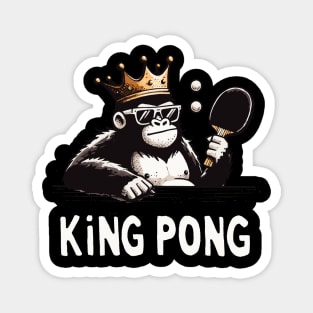 King Pong Ping Pong Gorilla (Back Print) Magnet