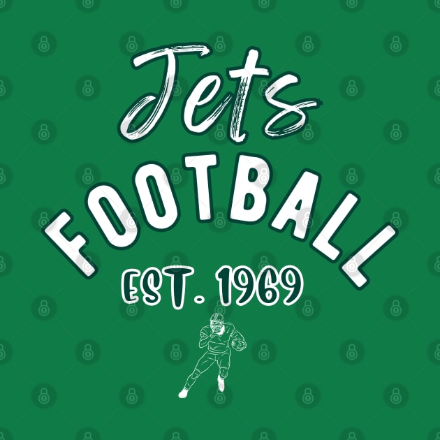 New York Football Jets Vintage Style by Borcelle Vintage Apparel 