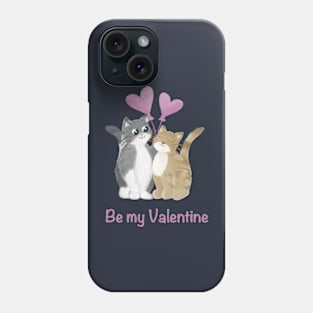 Be my valentine cats in love Phone Case