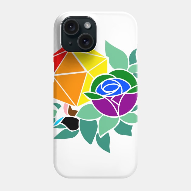 Pretty Poly Rose Progressive Pride Phone Case by thedicegoddess