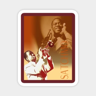 Louis Armstrong Collage Portrait Magnet