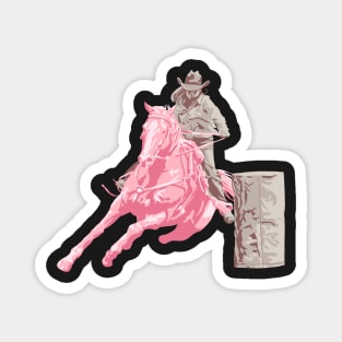 Barrel Rider 1: Sand & Blush Pink Magnet