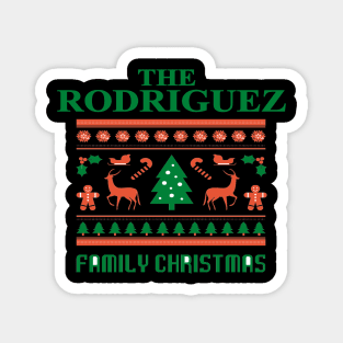 Family Christmas - Groovy Christmas RODRIGUEZ family, Family Christmas T-shirt, Pjama T-shirt Magnet