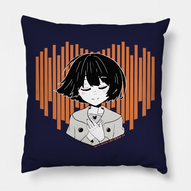 Listen to your Heart | GothicCat Pillow by NixRosArt