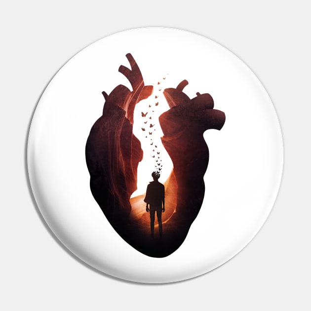 Flickering Heart Pin by enkeldika2