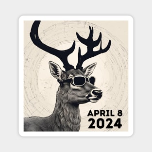 2024 Total Solar Eclipse April 8 Eclipse Watching Deer Buck Magnet