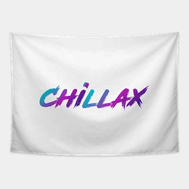 Chillax 90s Slang With 90s Colors Tapestry by The90sMall