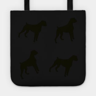 Black Boxer Dog Gifts, on Pink Tote