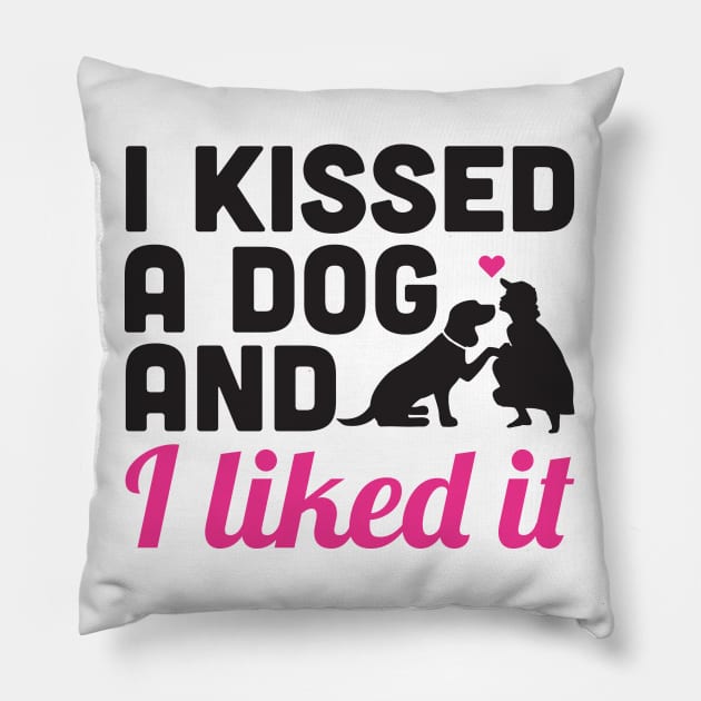 Kissed Dog 2 Pillow by nektarinchen