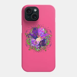 Dancing Prancing Unicorns In Black And Purple Phone Case