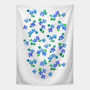 Little Blue Flower Love Tapestry