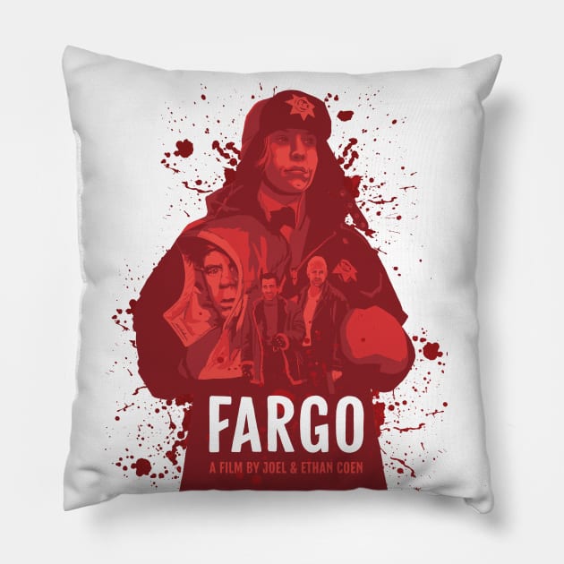 Fargo alternative movie poster Pillow by chrisayerscreative