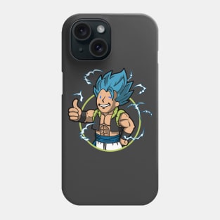 Cool Anime Superhero Warrior Gaming Mascot Parody Phone Case