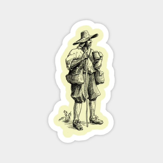 Man in Old Holland Style Magnet by Olekter