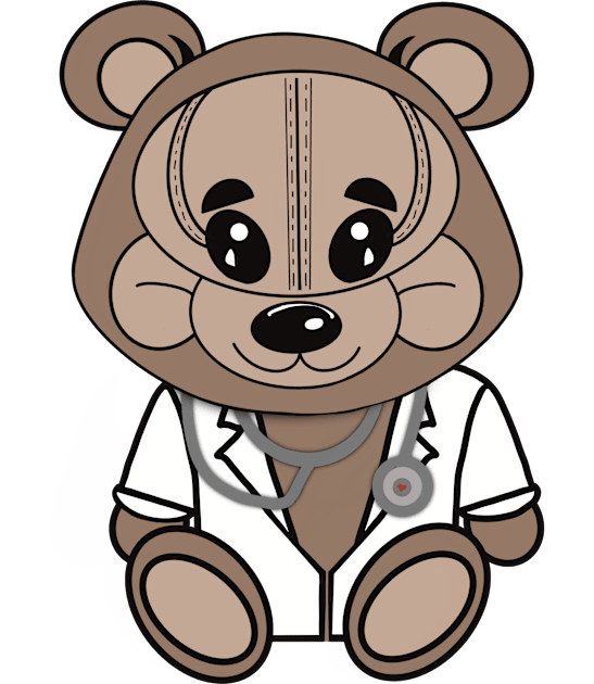 Teddy Bear Doctor Kids T-Shirt by FlippinTurtles