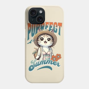 Purrfect Summer Vibes - The Quintessential Cat Lover's Delight Phone Case