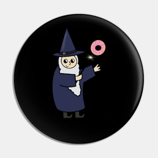 Funny Wizard, Donut Lover Pin