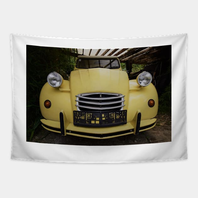 Citroen 2 CV yellow my duck Tapestry by Roland69