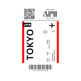 Tokyo Boarding Pass Japan Destination Ticket T-Shirt