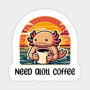 Cute Axolotl Coffee Lover Gifts Magnet