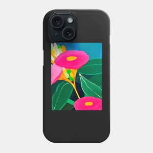 Pink Gum Flowers by Leah Gay Phone Case