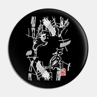 sumi-e hunting Pin