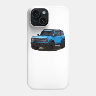 2021 Ford Bronco 4 Door Velocity Blue Phone Case