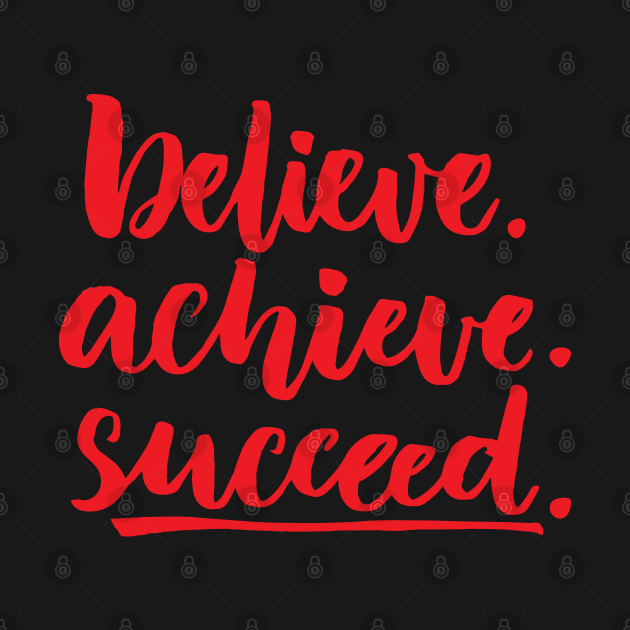 Believe Achieve Succeed Startup Inspirational Quote by ProjectX23 Orange