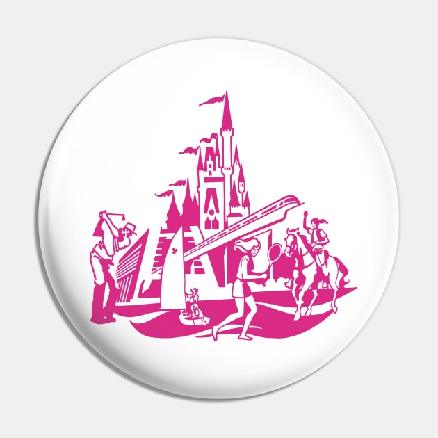 Wonderful World of Vacations Pink Pin by MikeSolava